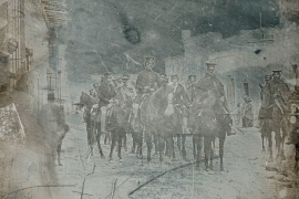 El daguerrotipo compartido por Enrique Ortiz muestra al general estadounidense John E. Wool y su estado mayor durante la ocupación de Saltillo en 1847.
