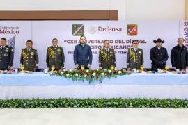 En el evento, autoridades castrenses recordaron la historia y los desafíos que enfrenta el Ejército Mexicano. FOTO: CORTESÍA