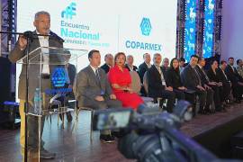 Tereso Medina durante su participación en el Encuentro Nacional Coparmex 2025, realizado en Tijuana.