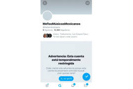 Restringen en Twitter cuenta MeTooMusicosMexicanos tras muerte de Vega Gil