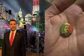 Alfonso Danao de la Peña asistió a los festejos por la Independencia en Palacio de Gobierno y compartió imágenes desde uno de los balcones del recinto.