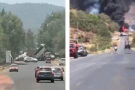 Se registraron bloqueos e incendios de vehículos