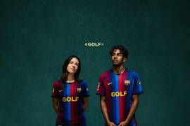 Lamine Yamal presume la camiseta especial del Barcelona con el logotipo GOLF de Tyler, The Creator, que será utilizada en el Clásico frente al Real Madrid.