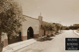 Facha del casco de Rancho de Peña, ahí la capilla del casco del Rancho de Peña, uno de los últimos vestigios físicos del lugar.