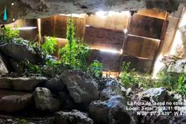 La entrada a la caverna de Oppenheimer, localizada en el sistema de cenotes y cuevas de Aktun T’uyul, en donde se construye el Tramo 5 del Tren Maya, de Playa del Carmen a Tulum, fue bloqueada.