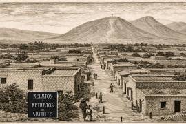 Representación de la calle del Curato del pueblo de San Esteban de la Nueva Tlaxcala