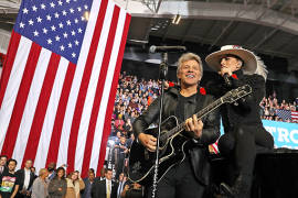 Bon Jovi y Lady Gaga hacen dueto por Hillary Clinton