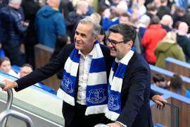 Carney se reunió el miércoles con el primer ministro británico, Andy Burnham, y ambos presenciaron el partido de la Copa de la Liga del Everton.