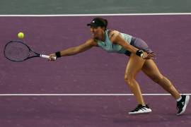 Pegula venció a la bielorrusa Aryna Sabalenka, durante el WTA Finals, en Cancún.