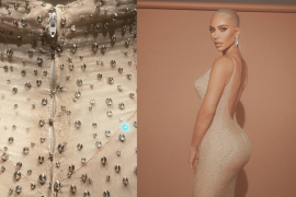 El vestido, adornado con más de 2 mil 500 cristales, fue hecho a la medida para Monroe.