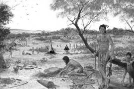 Representación de las tribus nómadas de Coahuila.