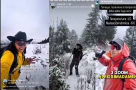 El acceso a la zona nevada requirió una caminata de aproximadamente cuatro kilómetros y equipo especializado para bajas temperaturas.