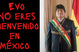 En Twitter, se compartió la imagen (izq.) donde reiteran que a los mexicanos no se les consultó por la asistencia de Morales.