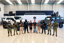 Los detenidos, identificados como Bernardo “N”, alias “Nando”; Leobardo “N”, “Lioba”, y Leopoldo “N”, “Negrito”.