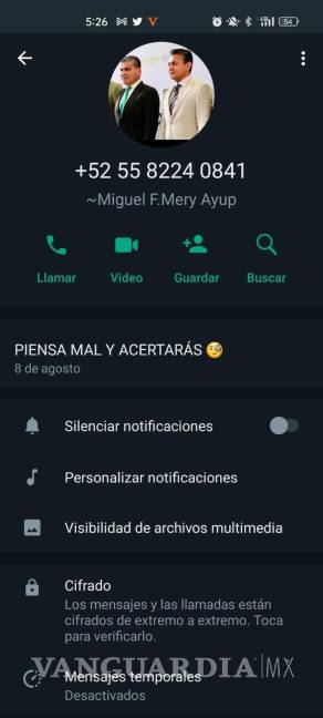 $!VANGUARDIA intentó contactar al número celular 558224 0841, pero el impostor afirmó que no podía responder llamadas, sólo mensajes.