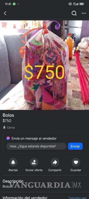 $!Muestra de un anuncio encubierto de venta de pirotecnia en redes sociales.