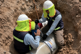 AGSAL informó que los trabajos en la línea principal de la captación Loma Alta concluyeron alrededor de las 16:00 horas.