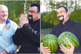 Steven Seagal recibe sandías del presidente bielorruso