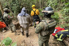 Personal del área de Seguridad de Pemex localizó la toma clandestina en el rancho Bisurini.