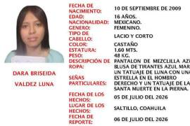Dara Briseida Valdez Luna desapareció nuevamente luego de haber sido localizada y entregada a un familiar.