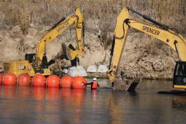 Desde hace semanas se observó maquinaria en el río Bravo, a la altura del Puente Internacional I.