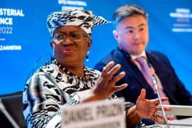 La directora Ngozi Okonjo-Iweala habló al iniciar la conferencia de la OMC, su reunión de más alto nivel en cuatro años y medio