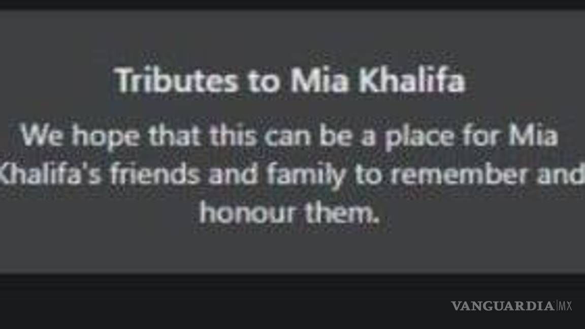 $!El perfil de Mia Khalifa eliminó sus fotografías, ahora solo se pueden dejar mensajes en su memoria