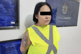 La mujer fue identificada como Aurora M. C., de 38 años, y quedó detenida por elementos de la Secretaría de Seguridad Pública Municipal.