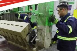 Trabajadores de Iron Cast continúan en actividad, aunque con jornadas reducidas, para preservar el empleo.