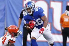 ¡Alarmas en los Giants! El corredor Saquon Barkley sale lesionado en las prácticas