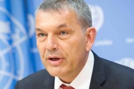 Philippe Lazzarini, jefe de la Agencia de Naciones Unidas para los Refugiados Palestinos (UNRWA).