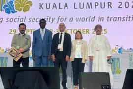 El director general del Instituto Mexicano del Seguro Social (IMSS), Zoé Robledo, presentó la postulación de México para organizar, en el 2028, el Foro Mundial de la Seguridad Social.