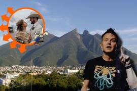 Mark Hoppus de Blink-182 hace broma durante concierto en Monterrey. Espectadores se ríen.