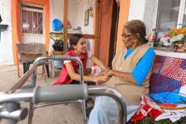 Durante las visitas a El Rayado y El Colorado también se aplicaron vacunas.