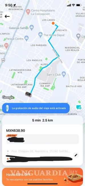 Saltillo: DiDi sigue prestando el servicio de transporte, pese a revocación de permiso