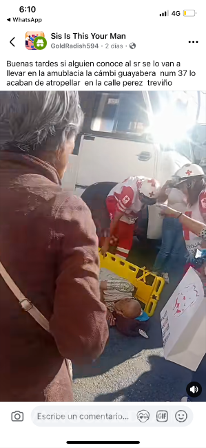 $!En redes sociales ciudadanos buscaron a familiares del hombre arrollado el pasado 15 de noviembre.