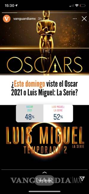 $!¿Luis Miguel o los Oscar 2021? Los seguidores de Vanguardia MX han hablado