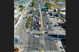 El retorno hacia el norte en el cruce de V. Carranza y Canadá, solo podrá hacerse desde la lateral de la primera vialidad.