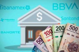 Las ganancias de los 51 bancos que operan en México registraron su segunda caída anual consecutiva en un entorno de menores tasas de interés y presiones inflacionarias. FOTO: