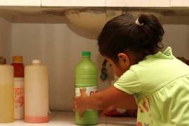 Evite dejar al alcance de los niños líquidos corrosivos, limpiadores o desinfectantes; podría ser fatal.