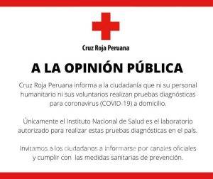 $!Médicos de la Cruz Roja NO hacen pruebas de coronavirus a domicilio