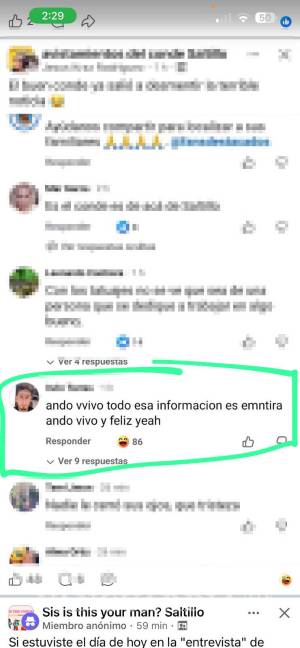 $!Emplean fotografía de ‘El Conde’ para realizar reportes falsos fuera de Saltillo