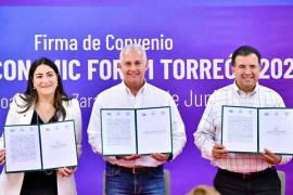 En su participación, el Presidente Municipal dijo que el crecimiento de Torreón está relacionado con inclusión, igualdad, equilibrio y con tener una sociedad más justa y equitativa.