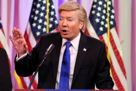 Jimmy Fallon parodia “noticiero” de Donald Trump