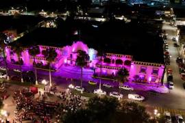 Durante octubre Se realizó el encendido rosa de la Presidencia Municipal como símbolo de sensibilización y reconocimiento a las sobrevivientes.