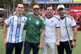 El alcalde Jacobo Rodríguez compartió en sus redes sociales una fotografía desde el Hard Rock Stadium con el mensaje: “Cumplí mi sueño de ver jugar a Messi”.