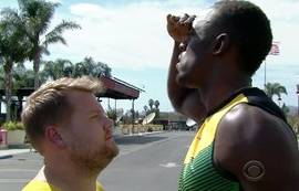 James Corden y Owen Wilson se enfrentan a Usain Bolt