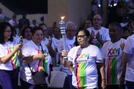 Momentos de la ceremonia de apertura incluyeron actuaciones de danza prehispánica y regional, parte de las actividades culturales programadas para los Juegos del Adulto Mayor.