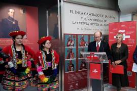 Un momento de la exposición “El Inca Garcilaso de la Vega y el nacimiento de la cultura mestiza de América”, celebrado en Pekín en 2019.