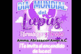 La asociación Abraza con Amor AC convocó a la población a portar prendas moradas, azules o rosas durante la actividad simbólica que busca generar conciencia sobre enfermedades crónicas invisibles.